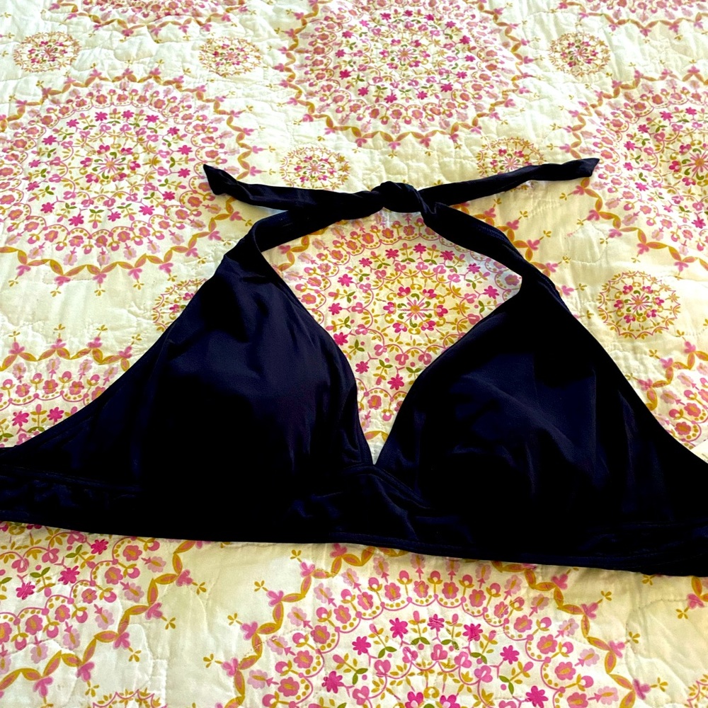 Navy Blue Lands End Bikini Top
